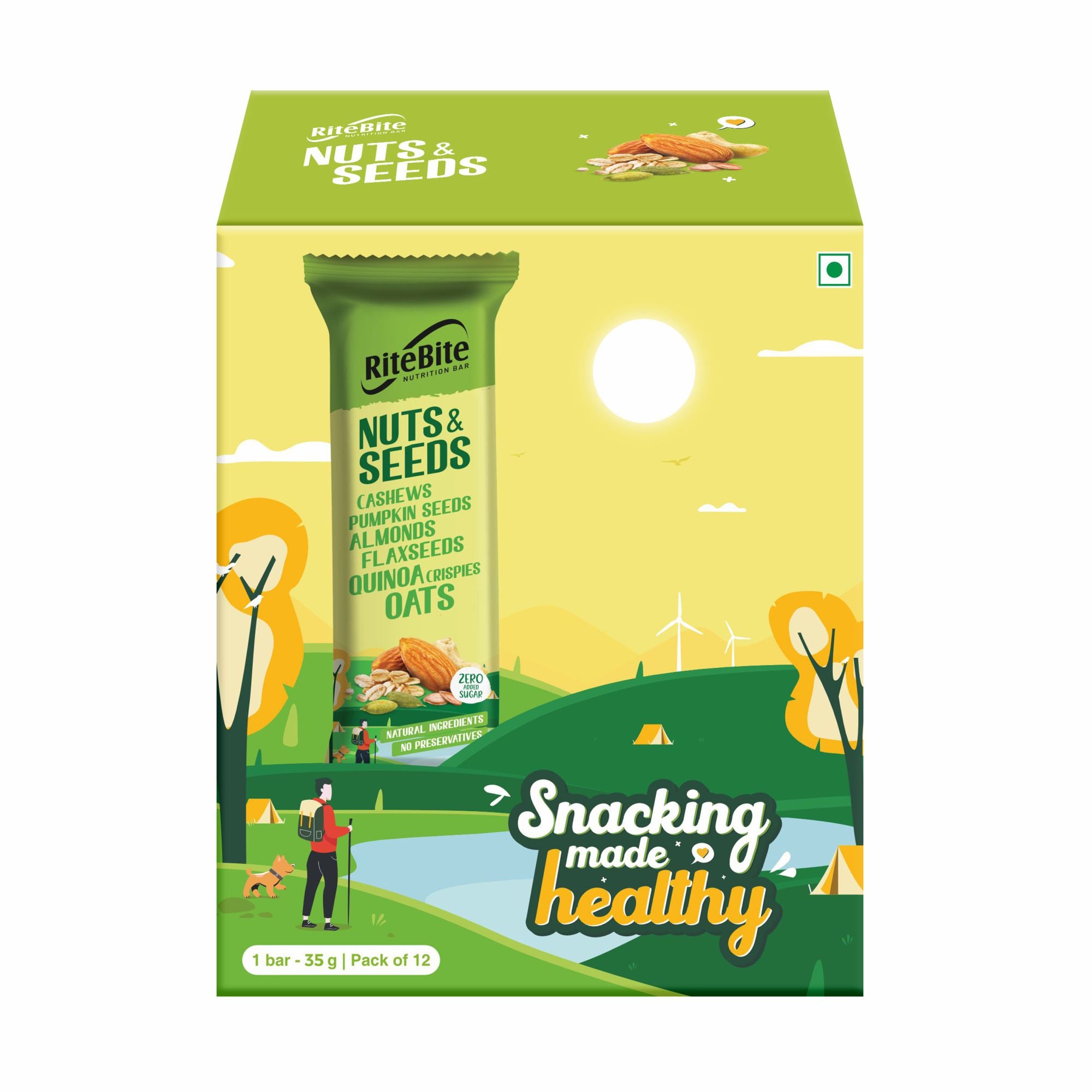 RiteBite Nuts & Seeds Bar (Pack of 12)