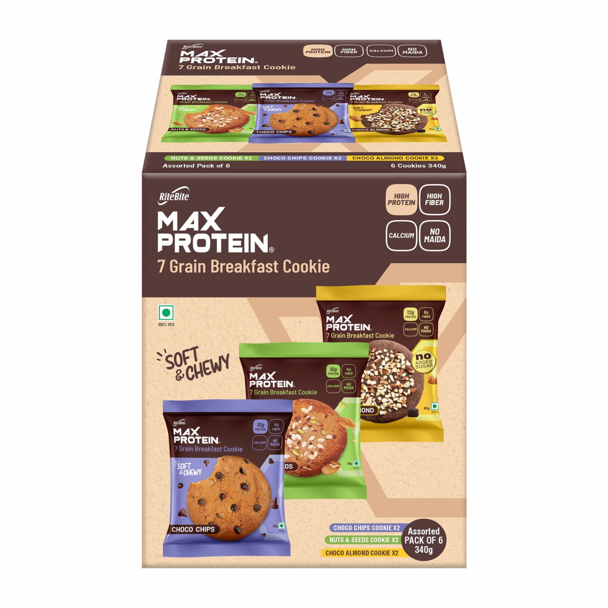 Max Protein Assorted - Cookies (Pack of 6)