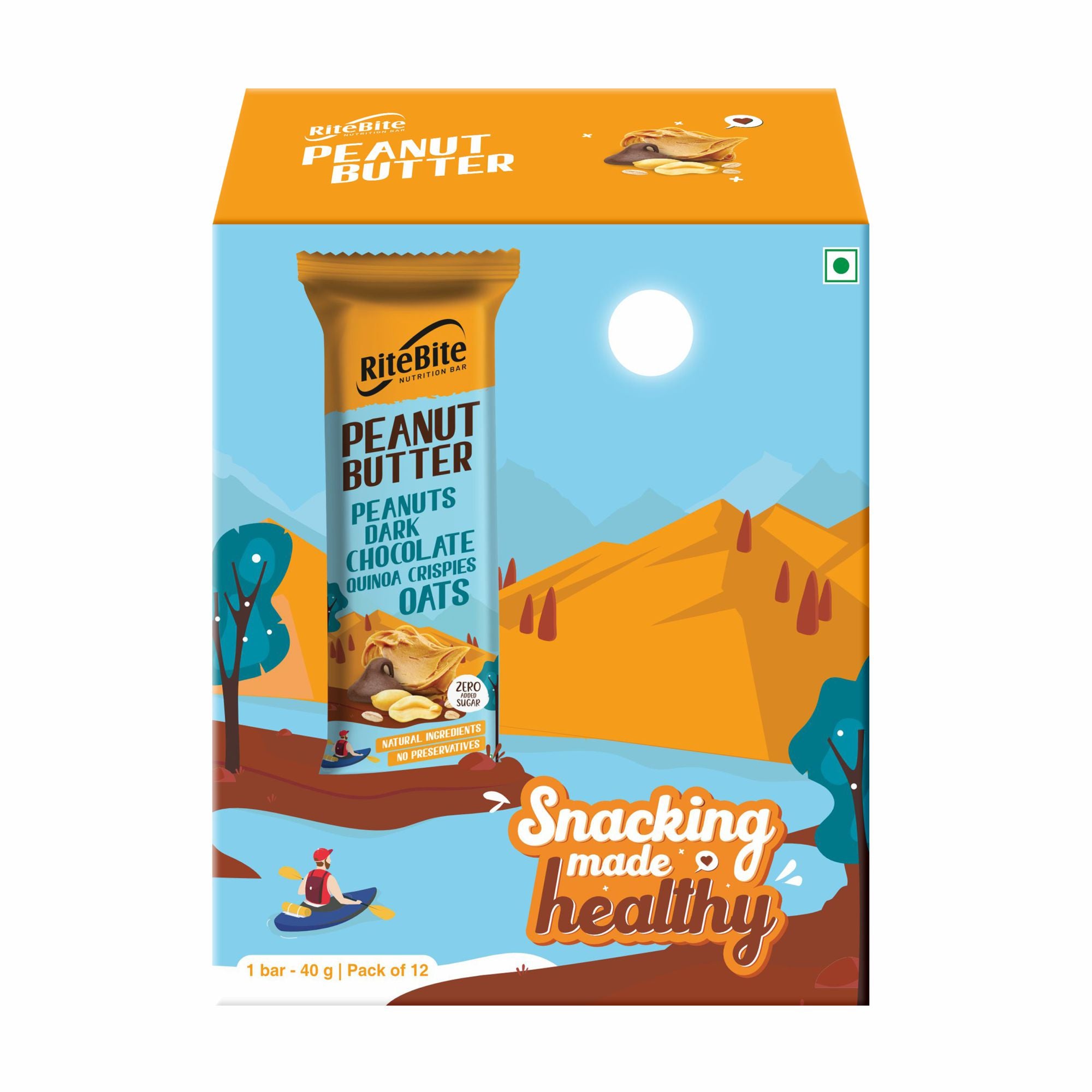 RiteBite Peanut Butter Bar (Pack of 12)