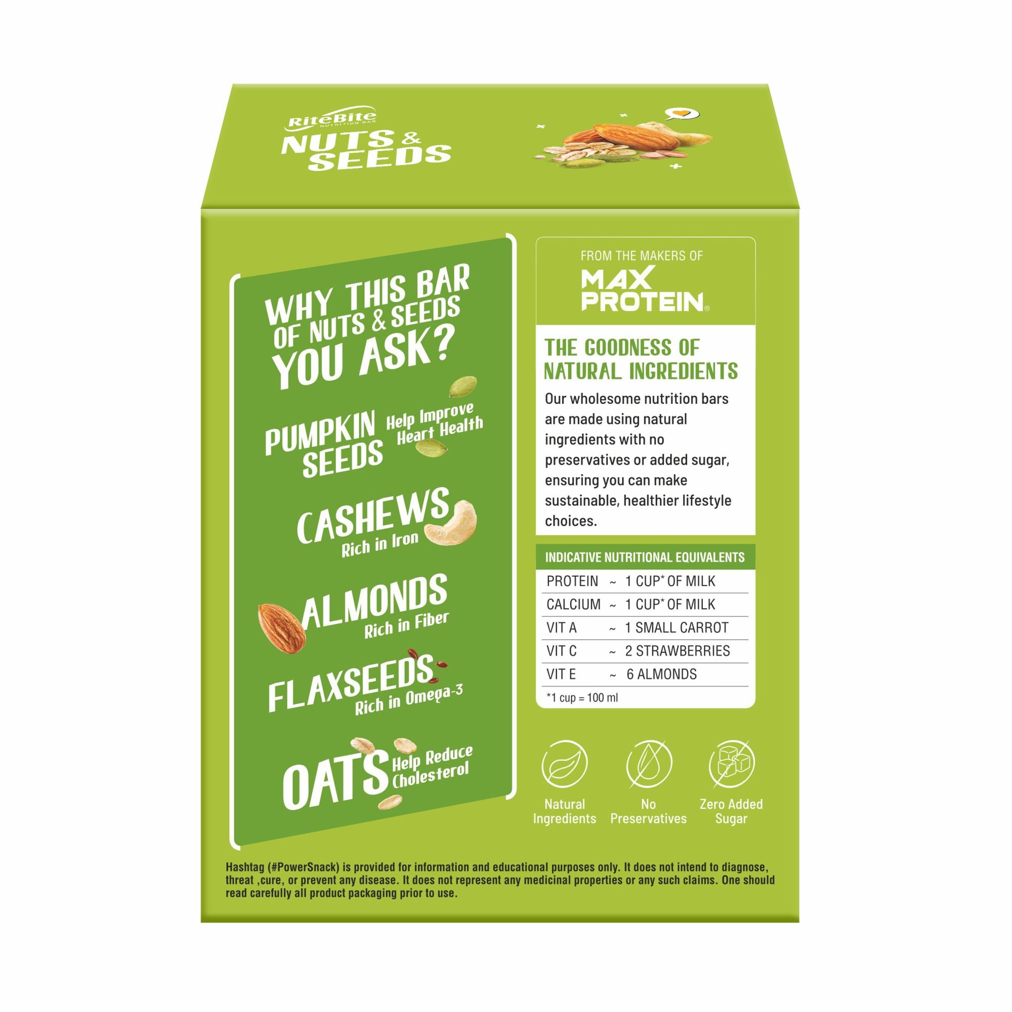 RiteBite Nuts & Seeds Bar (Pack of 12)