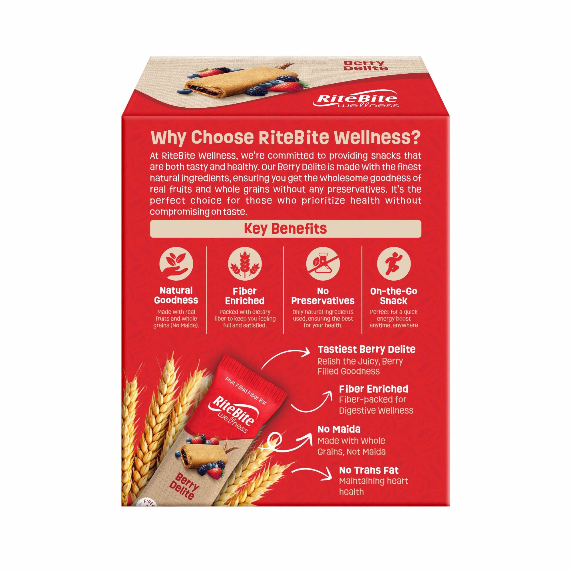 RiteBite Wellness Berry Delite Bar (Pack of 12)