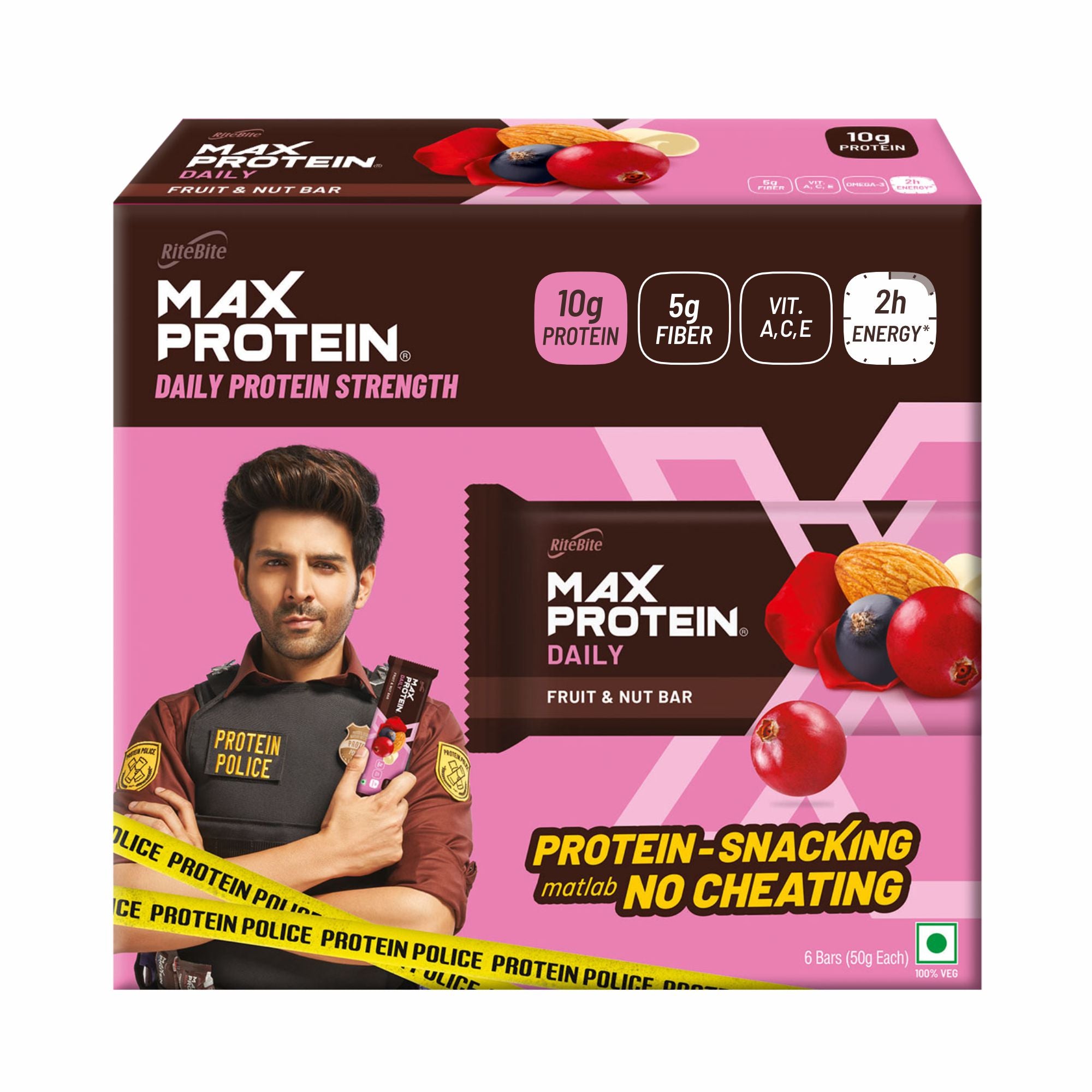 Max Protein Daily Fruit & Nut Protein Bar (Pack of 6)