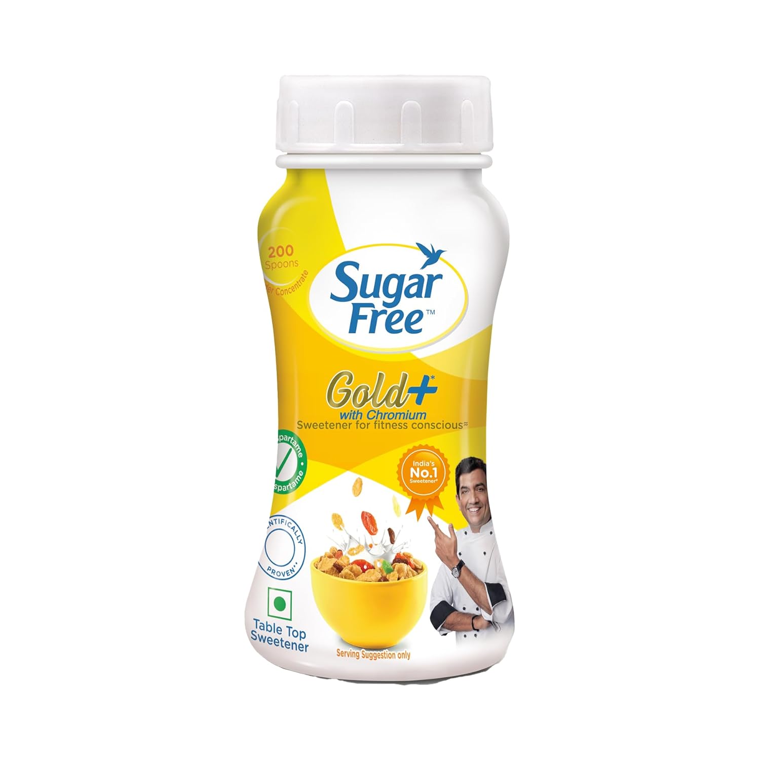 Sugar Free Gold+, 100g, Jar| Equivalent to Sweetness from 2kg Sugar| India's No.1 Sweetner| Sweet like Sugar with Low Calories| Scientifically Proven & Tested