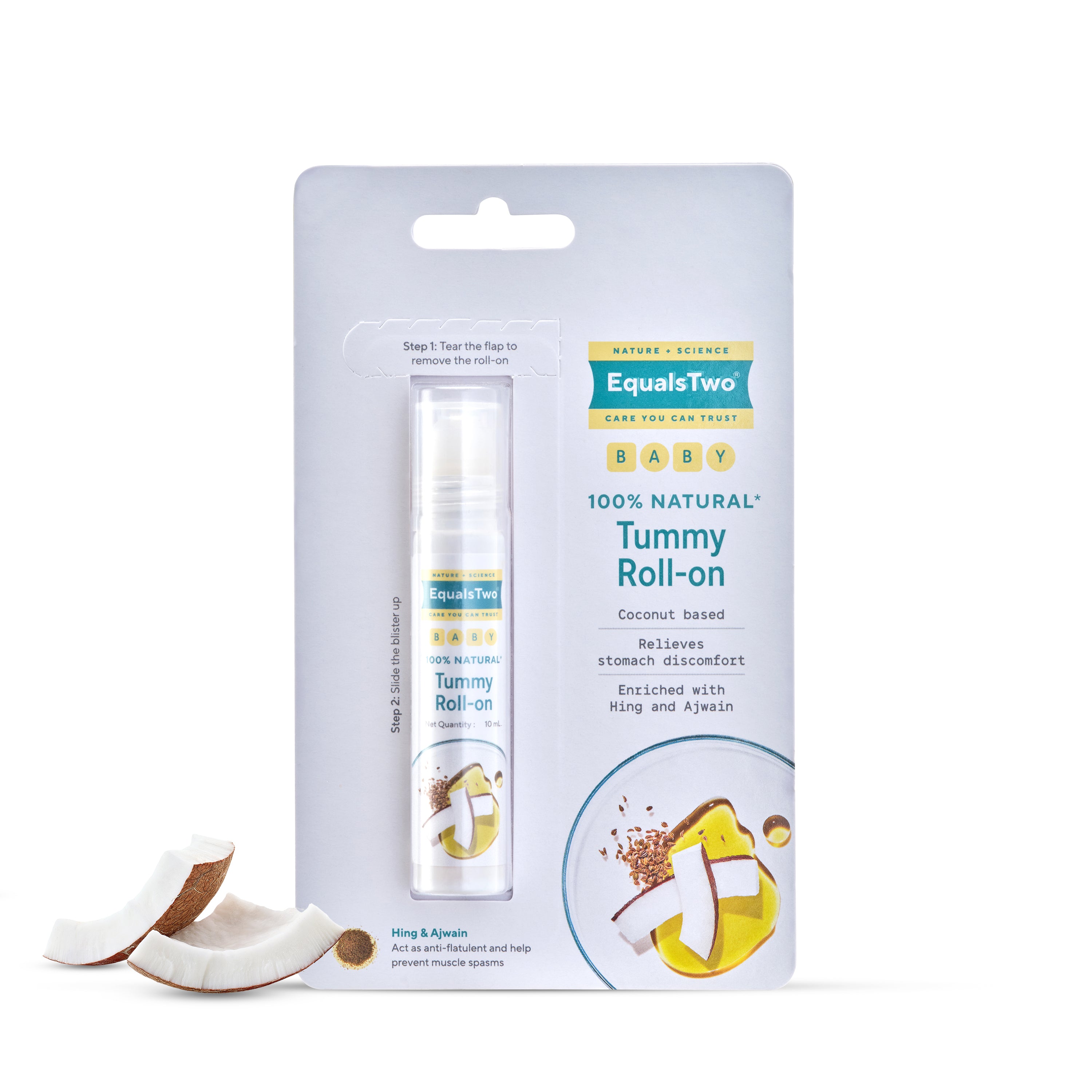 EqualsTwo Baby Tummy Roll On (10 ml, Blister Pack)