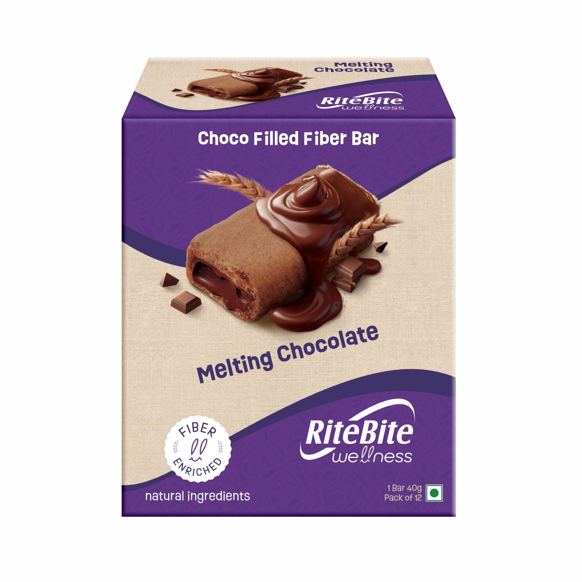 RiteBite Wellness Melting Chocolate Bar (Pack of 12)