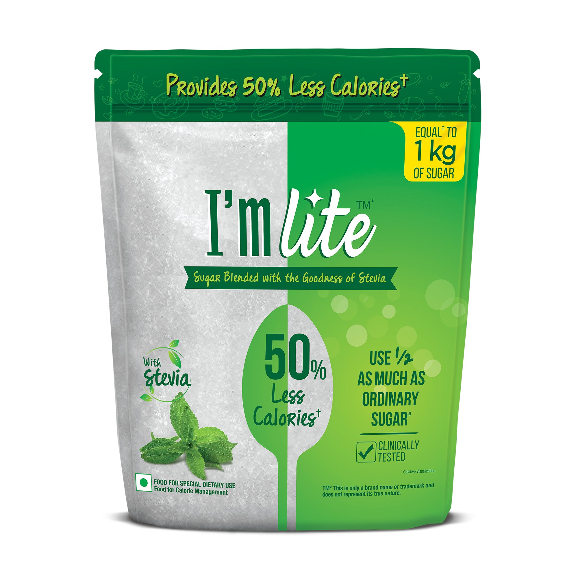 I'm lite 50% less calories sugar pack of 3-500g x 3 pouch