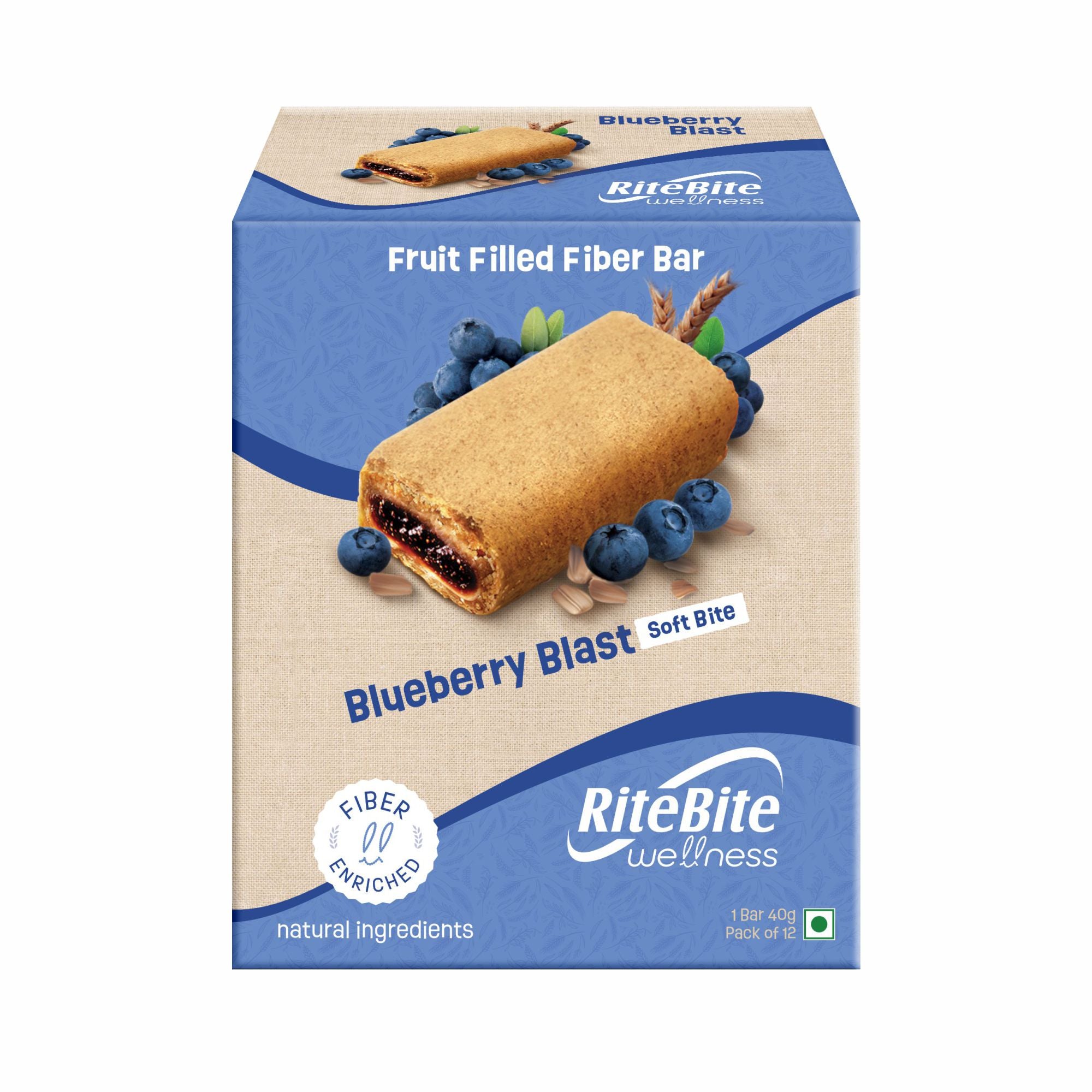 RiteBite Wellness Blueberry Blast Bar (Pack of 12)