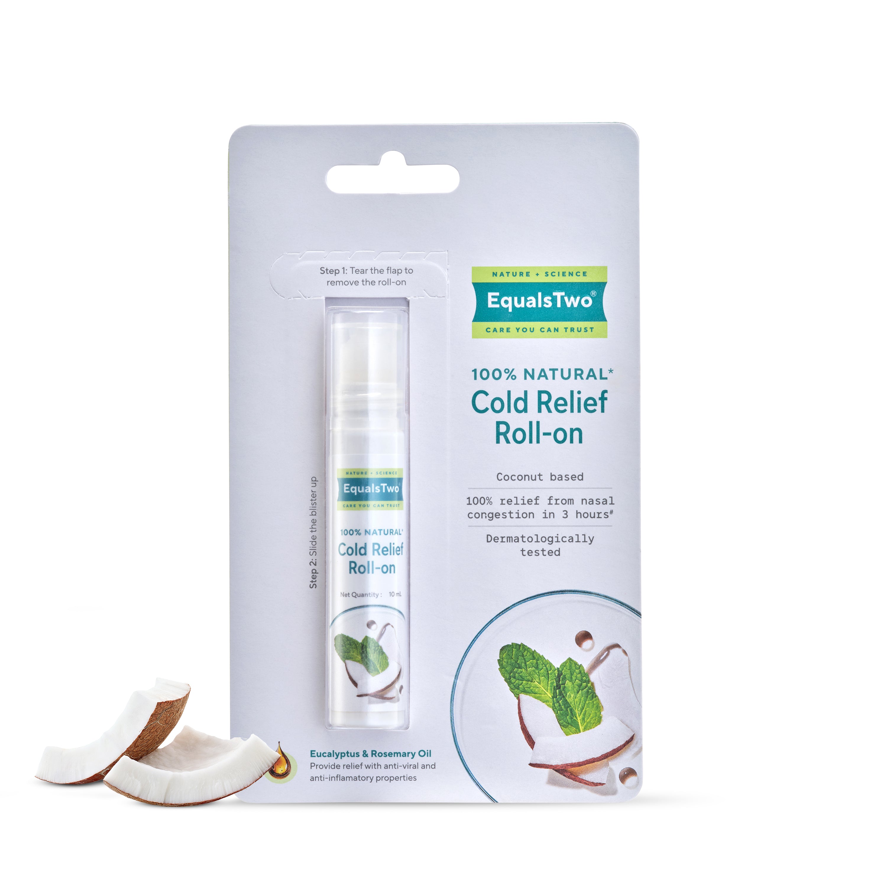 EqualsTwo Cold Relief Roll On (10 ml, Blister Pack)