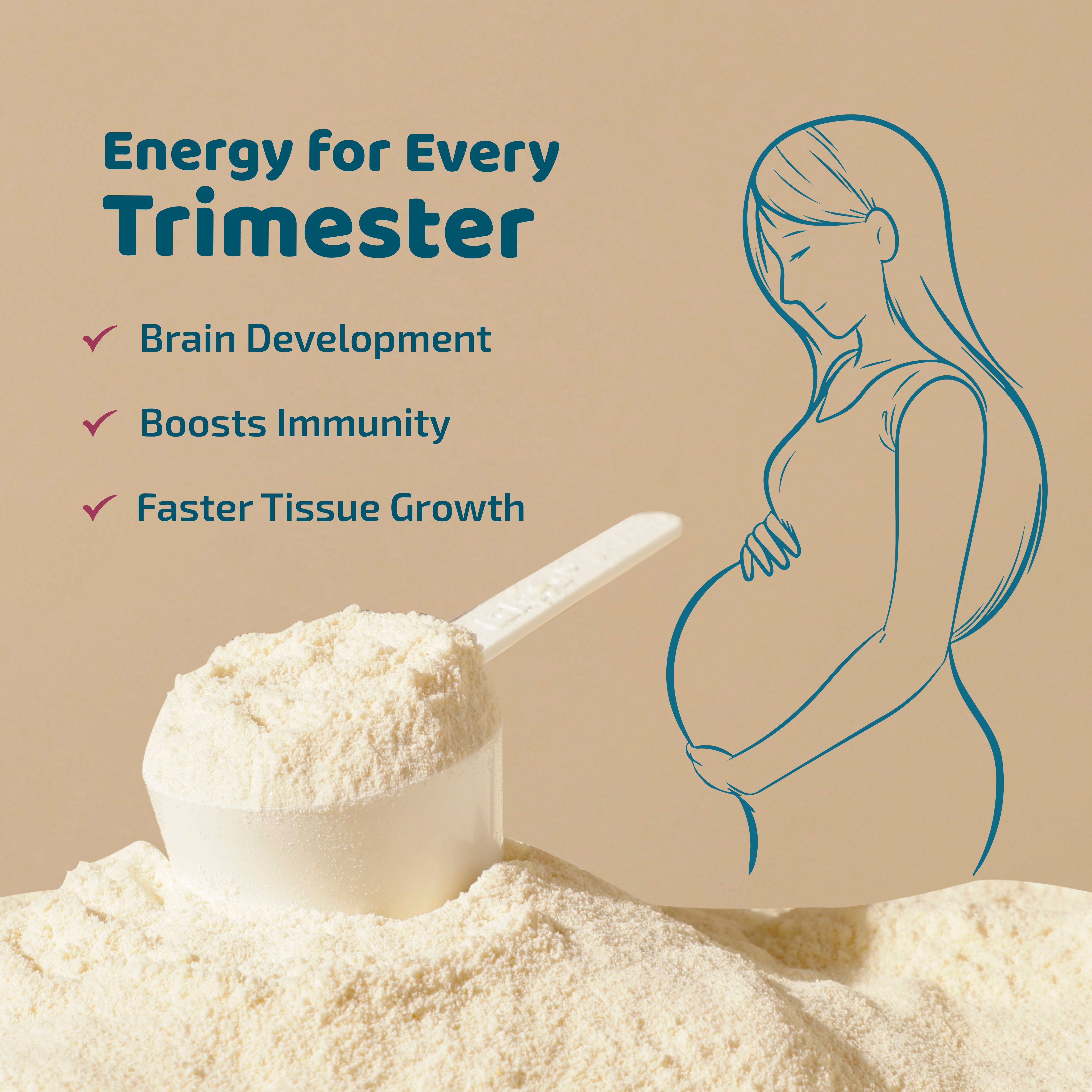 GRD Smart Nutritional Protein Drink for Pregnant and Lactating Mothers, The Smart Whey To Wellness (200g) - Vanilla