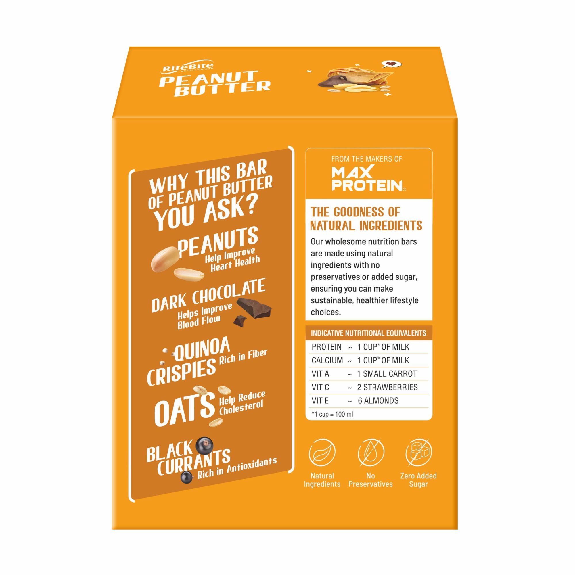 RiteBite Peanut Butter Bar (Pack of 12)