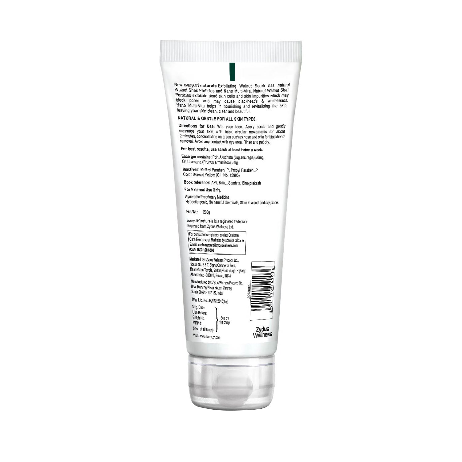 Everyuth Naturals Exfoliating Walnut Scrub, 200gm, Tube