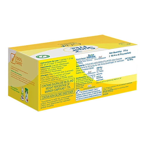 Sugar Free Gold+, 50 Sachet India’s No.1 Sweetner| Sweet like Sugar with Low Calories| Scientifically Proven & Tested