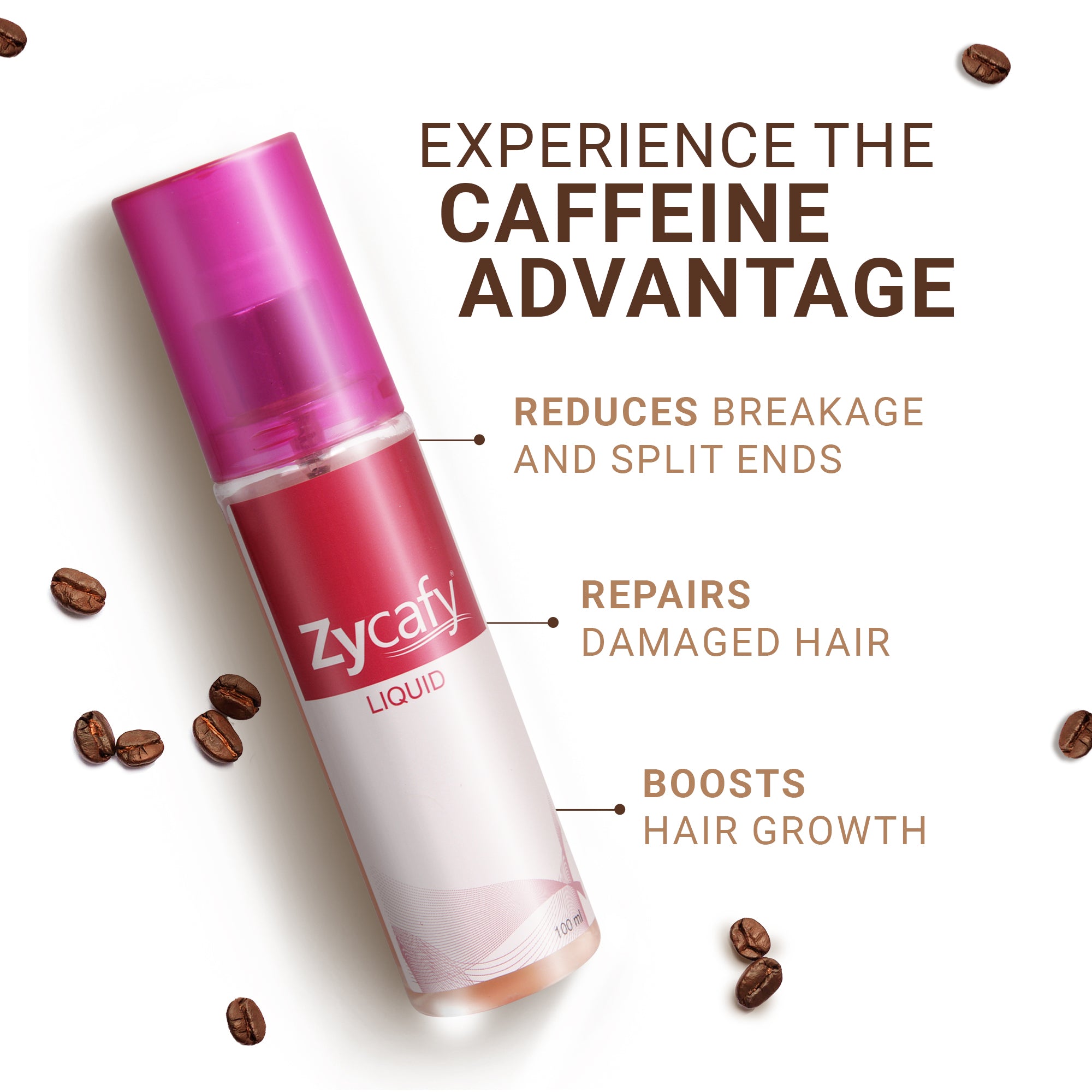 Zycafy Liquid  with Castor Oil, Apigenin, Vitamin E and Zinc | Prevents Hair Fall and Promotes Hair Growth | Suitable For Men & Women | 100 ml