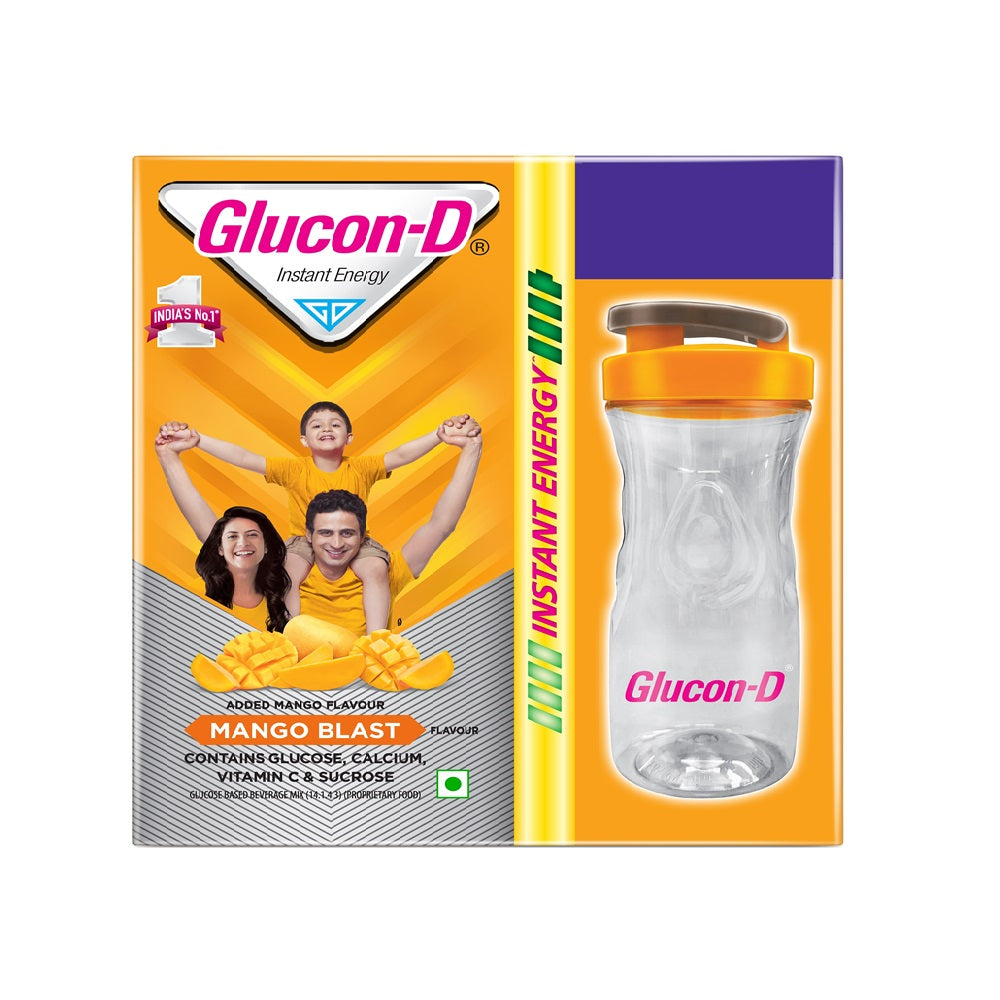Glucon-D Instant Energy Health Drink Mango Blast- 450g Refill (Get Free Sipper)